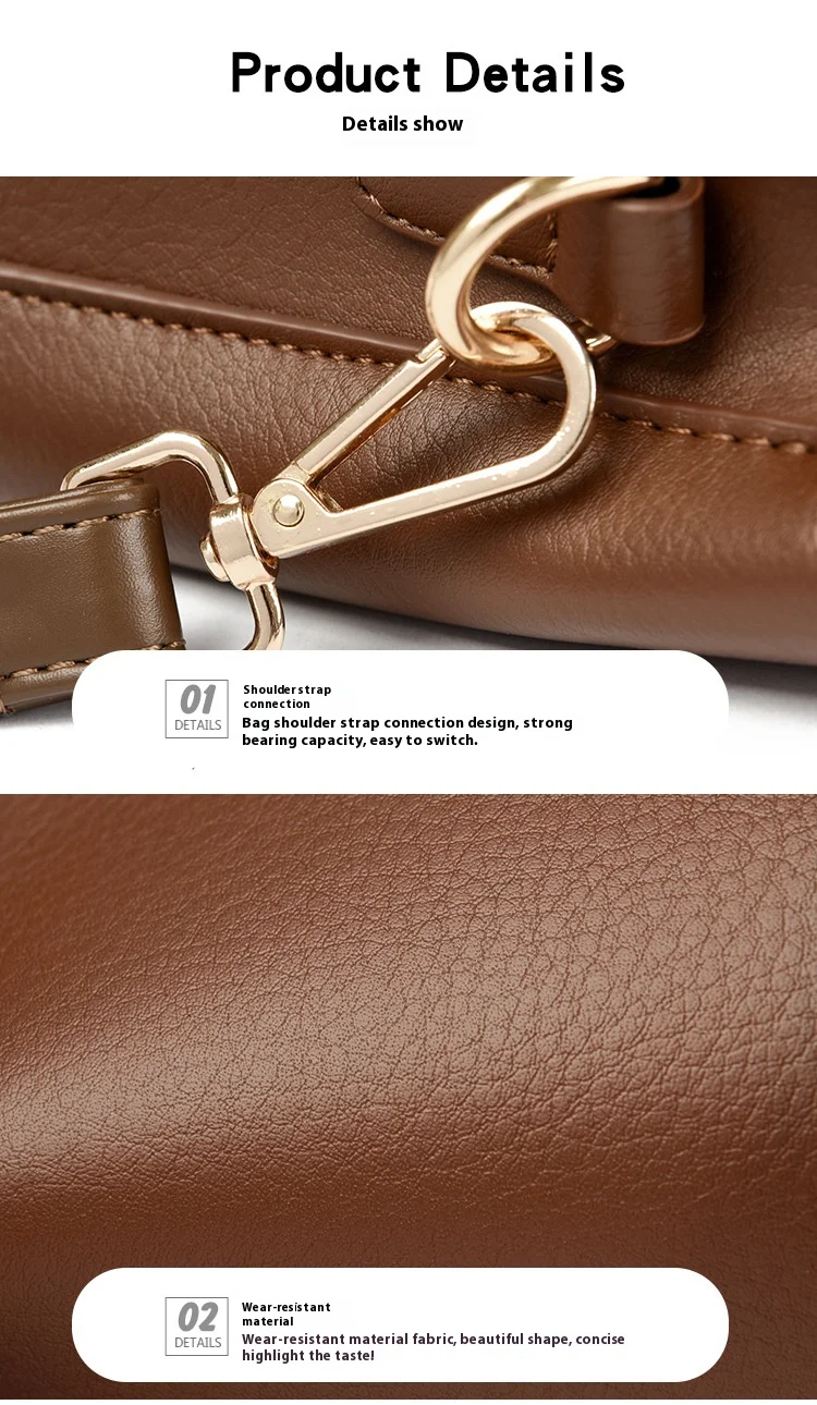 Neue Ankunft Luxus Frauen Umhängetaschen PU Satchel Handtaschen für Frauen Schulter Tote Geldbörsen Griff Satchel Geldbörse – Detail 6