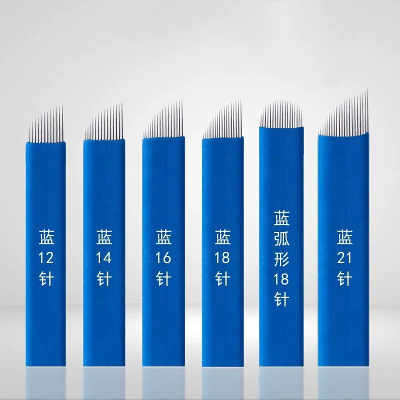 

100Pcs 12 14 16 18 Flex Needle Permanent Makeup Eyebrow U Shape Tattoo Microblading Needles For 3D Embroidery Manual Tattoo Pen