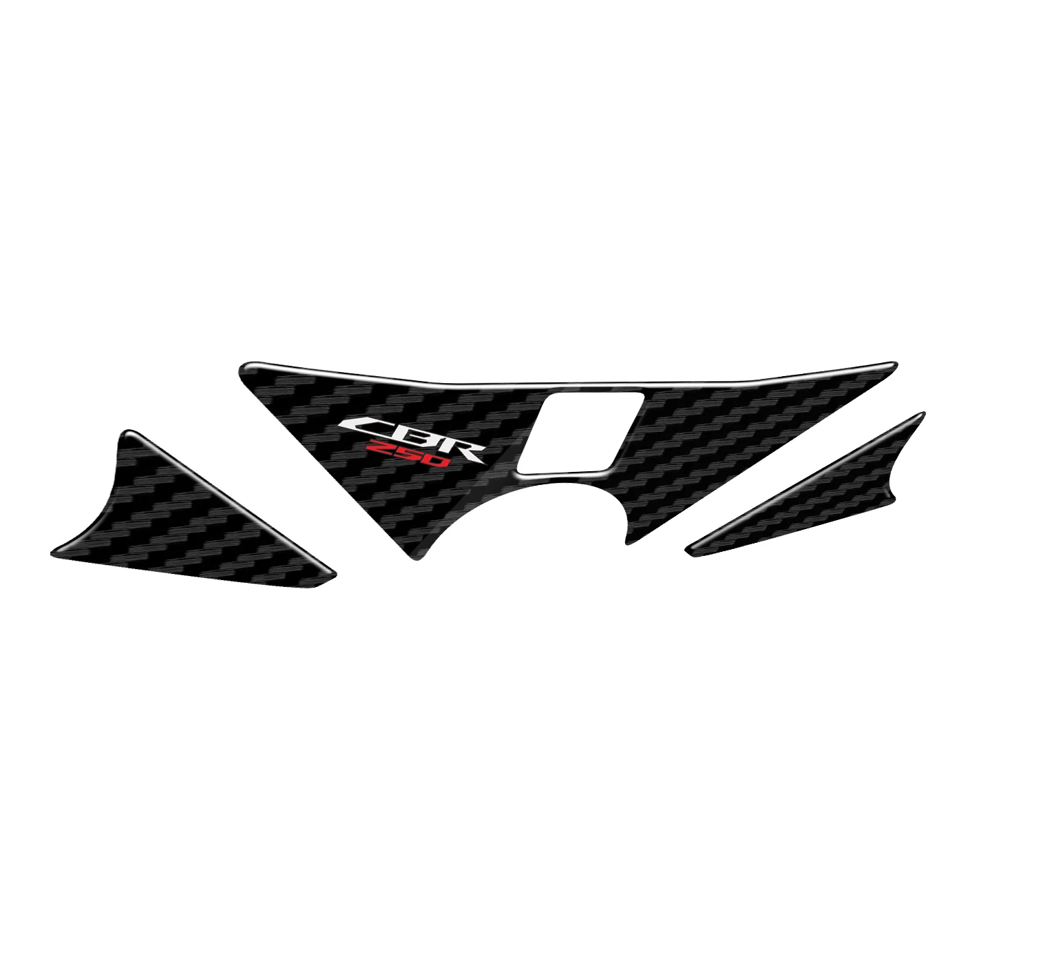 For HONDA CBR250 CBR250RR 2010-2016 2011 2012 2013 2014 2015 Motorrad 3D Carbon-look Upper Triple Yoke Defender