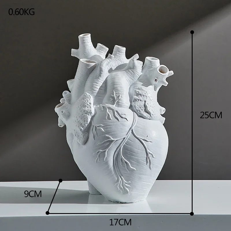 Resin Flowerpot Home Decoration Heart Shape Vaseds 5