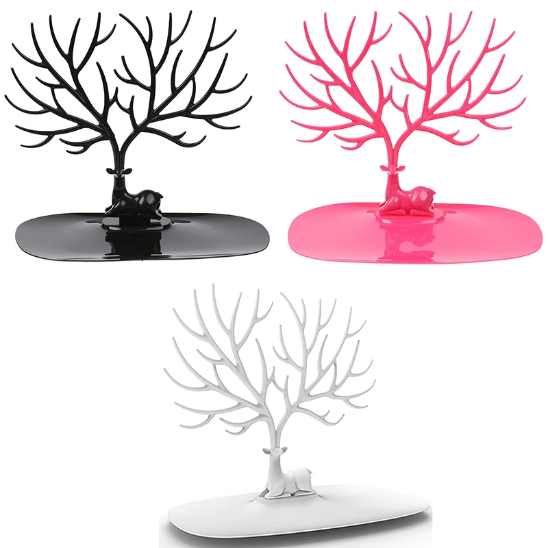 Deer Jewelry Rack Earrings Necklace Ring Pendant Bracelet Display Stand Tray Tree Storage Jewelry Organizer Holder