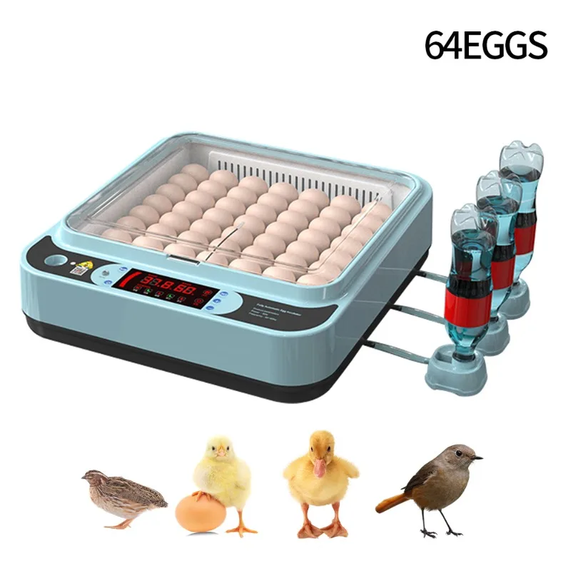 

64 Egg Incubator Automatic Egg Humidity Control Automatic Water Adding Incubator for Hatching Chicken Duck Goose Pigeon Quail