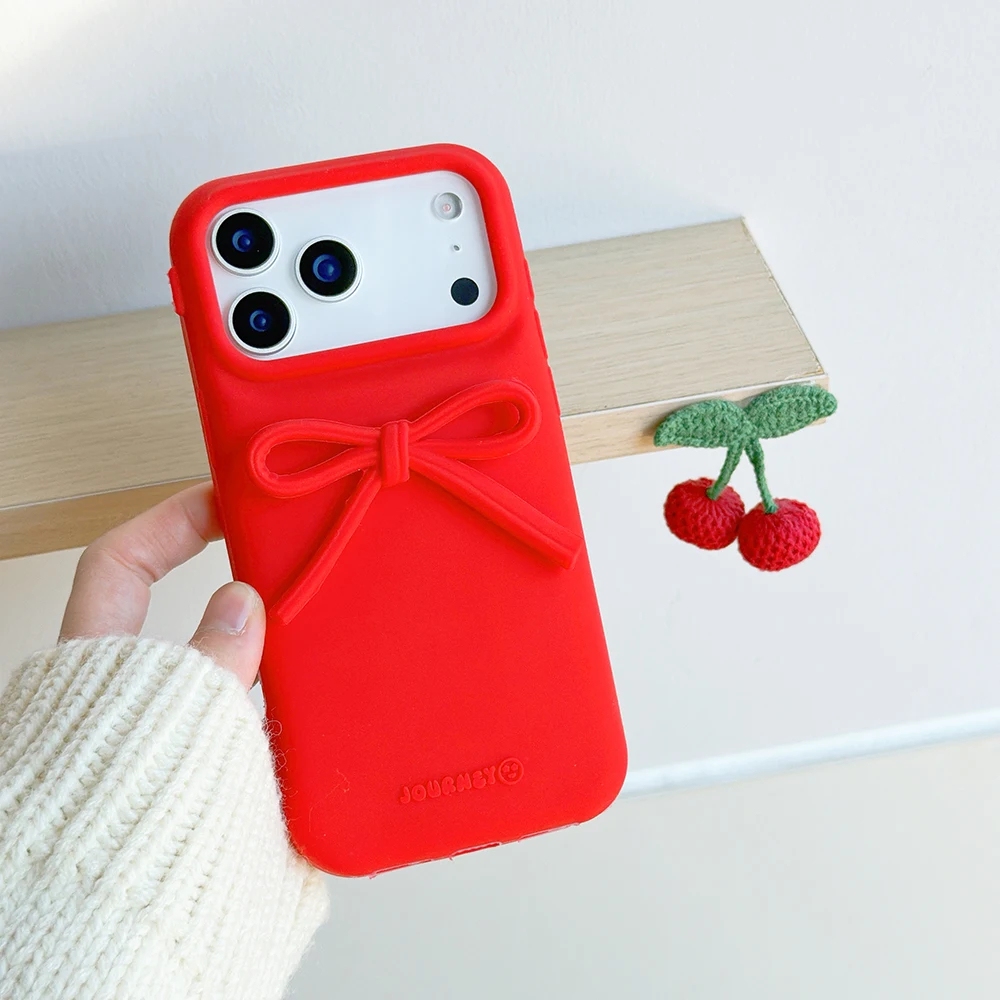 Adorable 3D Bowknot Soft Silicone Shockproof Phone Case