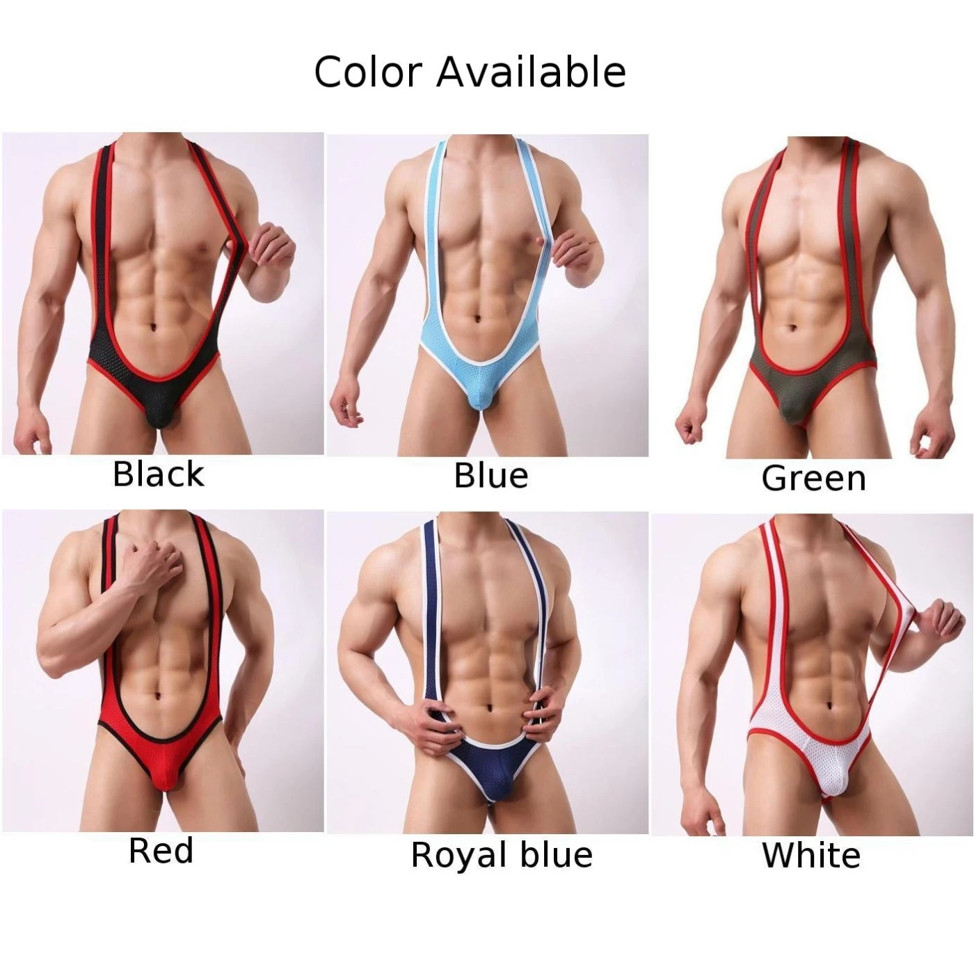 Men Bodysuits Jockstrap Undershirts Backless Leotard Underwear Breathable Jumpsuits Bodysuit Nightwear men bodysuit jumpsuit