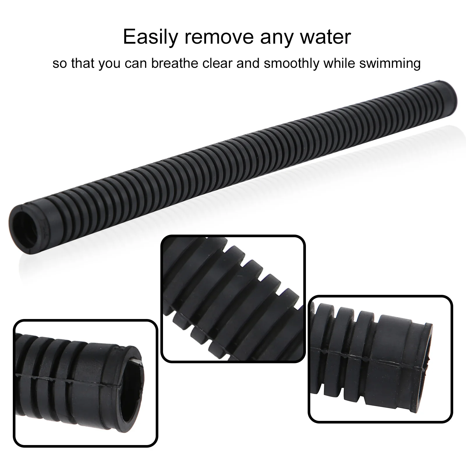 Corrugated Inflator Hose Diving Accessory Diving Corrugated Inflator Hose for BCD Airway Flexible Rubber Accessory