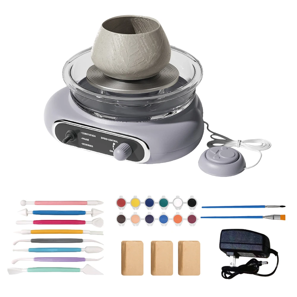 Mini Pottery Wheel, Kit Pottery Clay 2