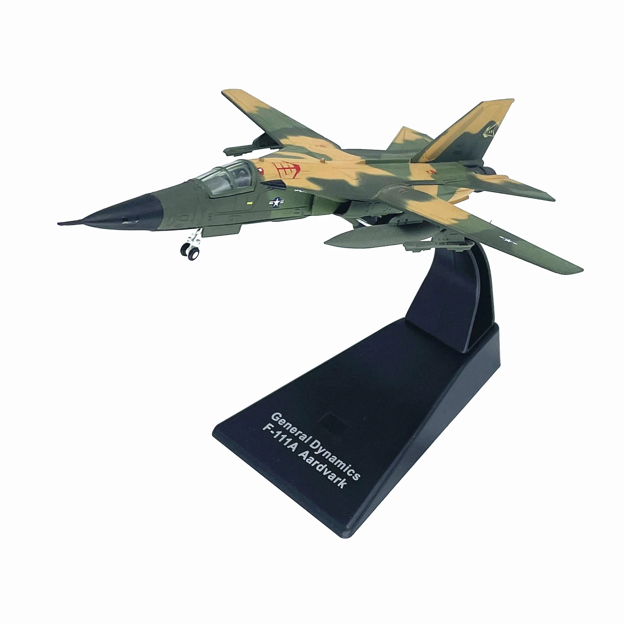 

Diecast American F-111A Militarized Combat Fighter Aircraft Alloy Model 1:144 Scale Toy Gift Collection Simulation Display