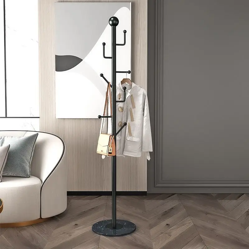 

Marble Base Coat Rack Floor Type Italian Metal Art Hangers Cloakroom Bedroom Furniture Hat Bags Storage Shelf Clothes Display