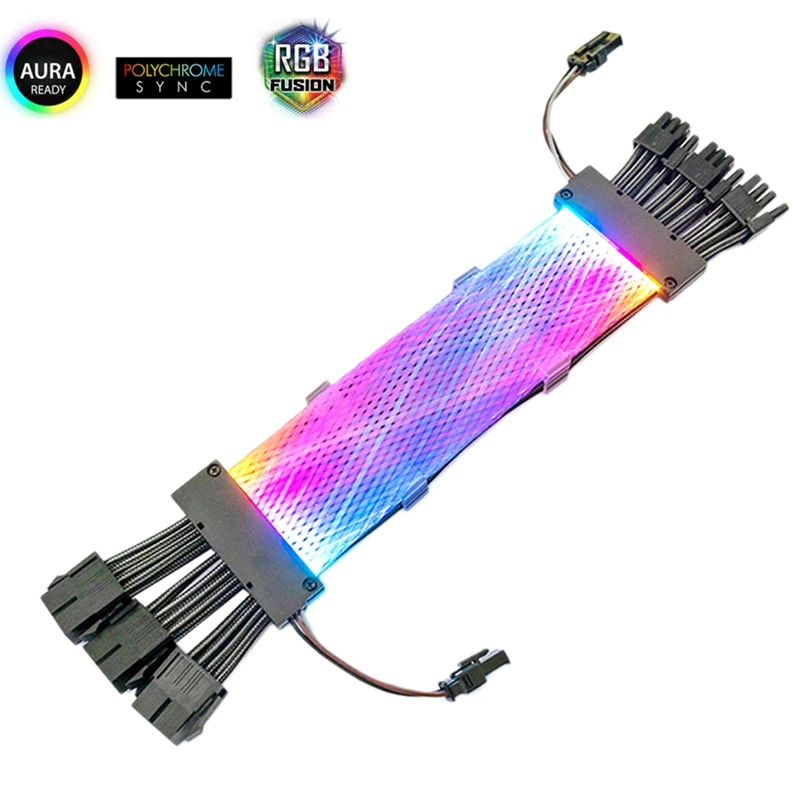 

Фотокабель 5V ARGB 6pin + 2Pin GPU Кабель с подсветкой для ПК