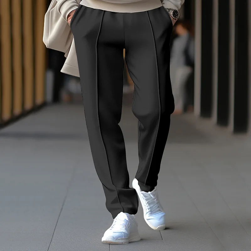 2024 New Fashion Men's Casual Pants Loose Waffle Sports Pants Male's Spring Autumn Joggers Sweatpants Business Slim Pencil Pants
