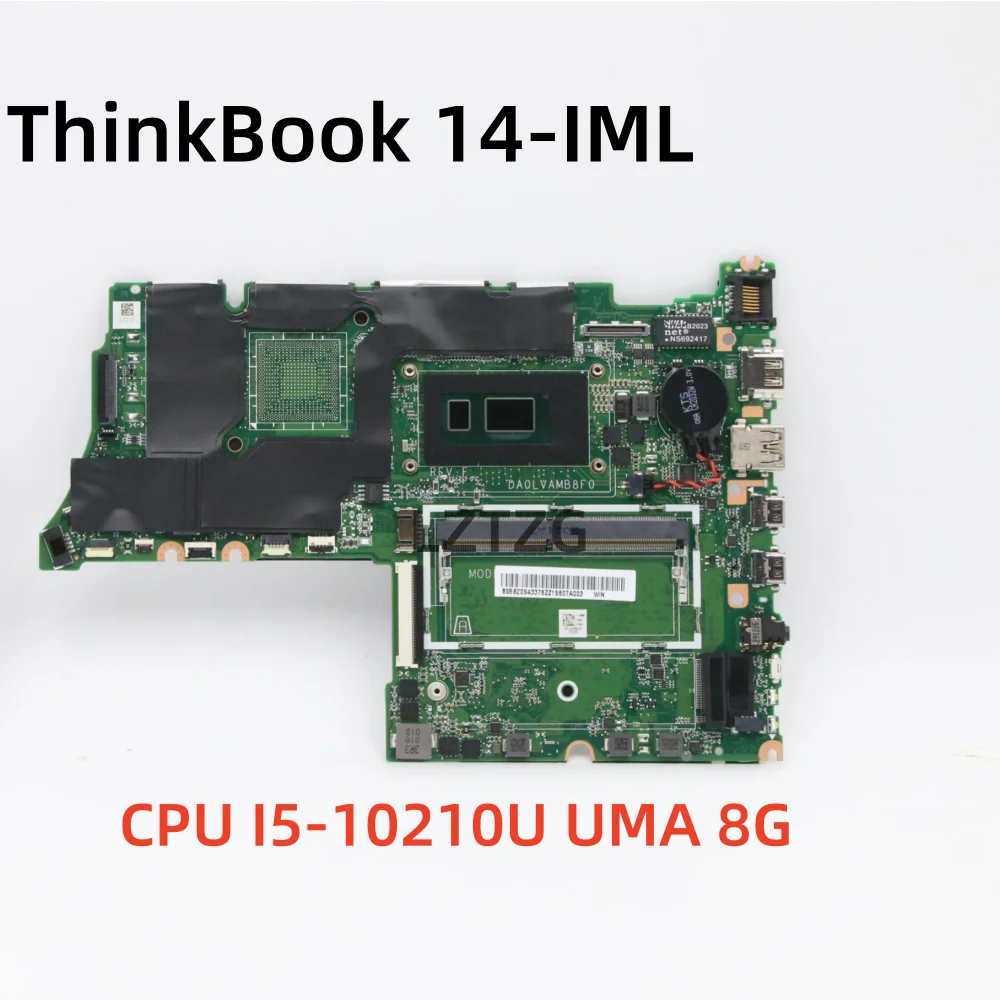 

Материнская плата для ноутбука Lenovo ThinkBook 14-IML с процессором I5-10210U UMA RAM 8G FRU 5B20S43376