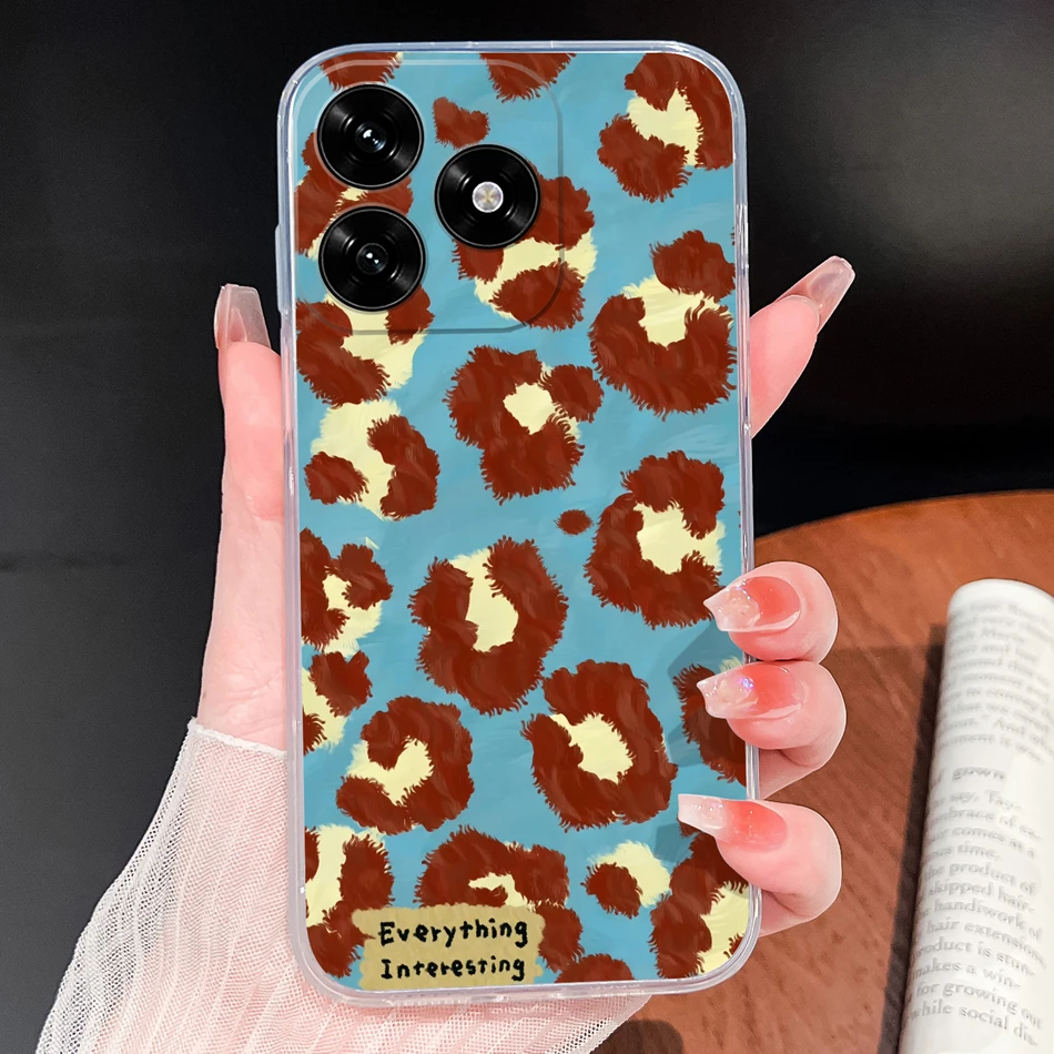 Lovely Animal Cartoon Soft Clear Silicone Phone Case - Lightweight and Durable Cover
