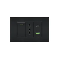 Italy Chile Mexico Outlet with USB Smart Type-c 20W Fast Charging Wall plug,Brazil Electric Light Switch Dual usb Power Socket - Image 6
