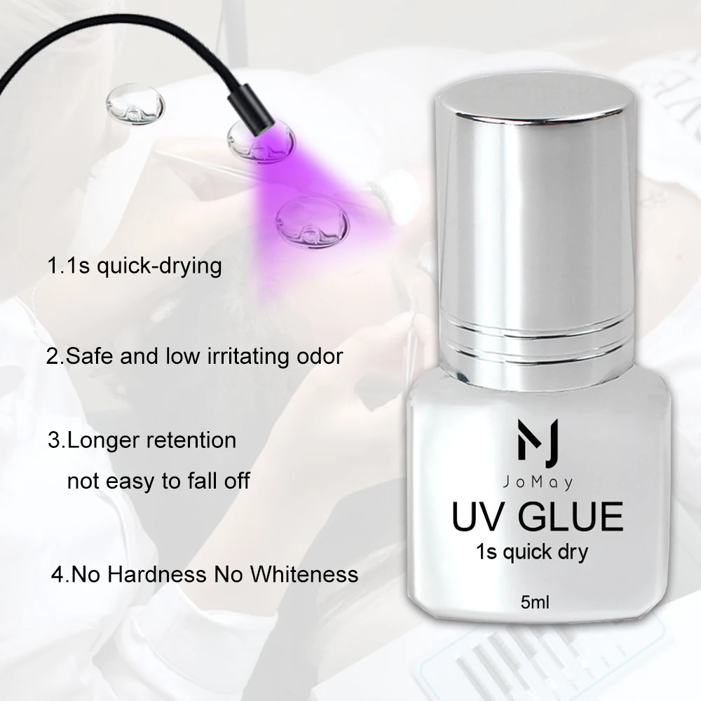 JOMAY UV Glue Strong Long Lasting UV Eye Lash Extension Glue Adhesive No Irritation UV Lash Glue Eyelash Extensio Makeup Tool 4