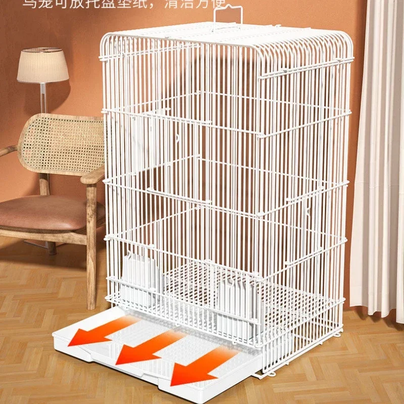 Ornamental Cage Birds Cage Accessories Parrot Bird Cage Tiger Skin Luxury Home Heightening Large Villa Full Set Home Large Space