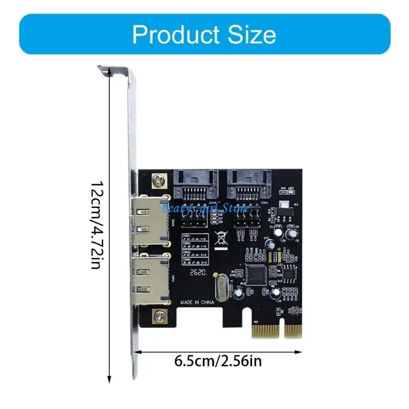 eSATA 연결 기능이 있는 PCIe2.0 슬롯용 C7AB 이중 채널 SATAIII 6Gb/s 확장 카드