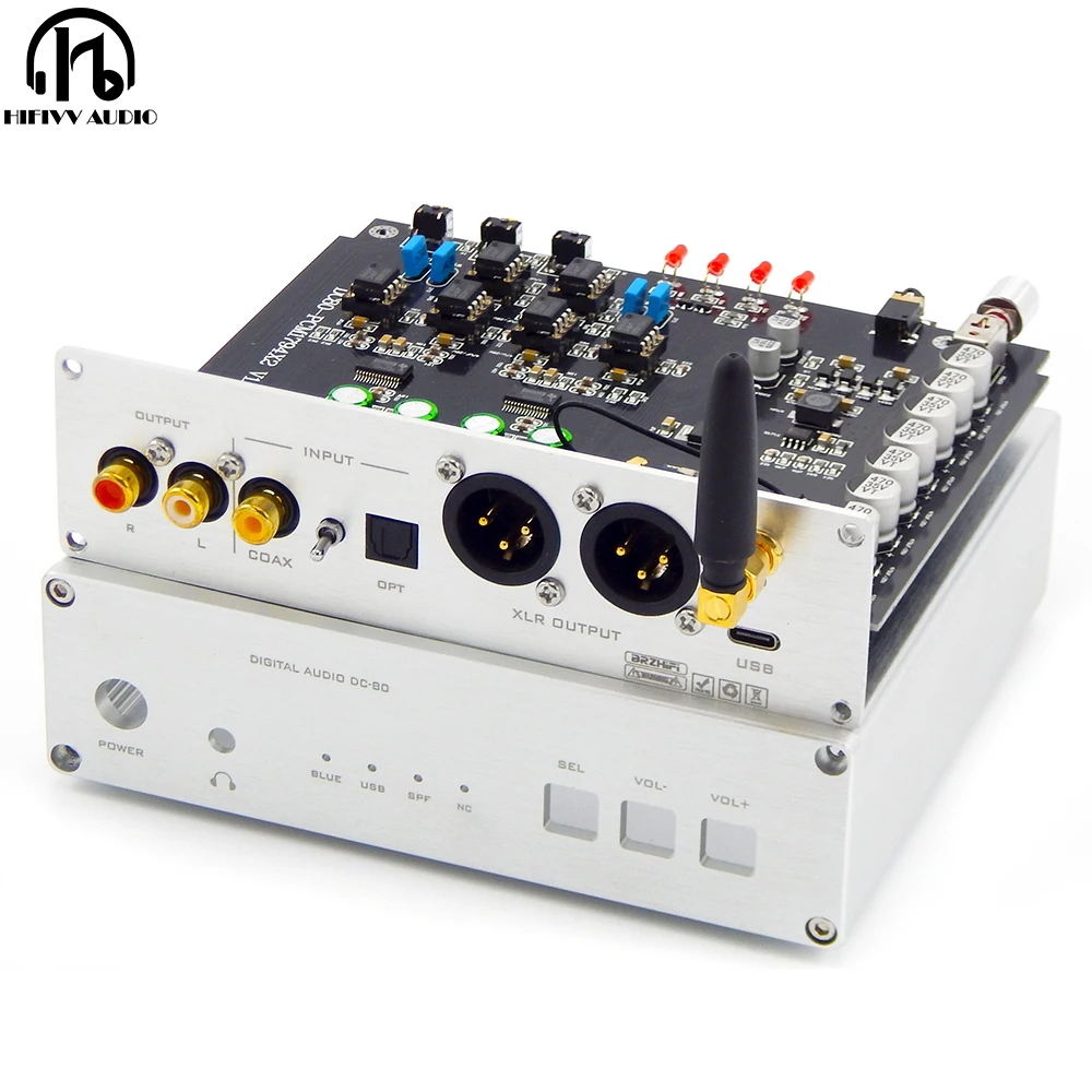 

HIFI Dual Core PCM1794 DAC Of Full Balanced XLR Coaxial RCA USB Input HIEND Audio Bluetooth 5.1 QCC5125 Module Amplifier Board