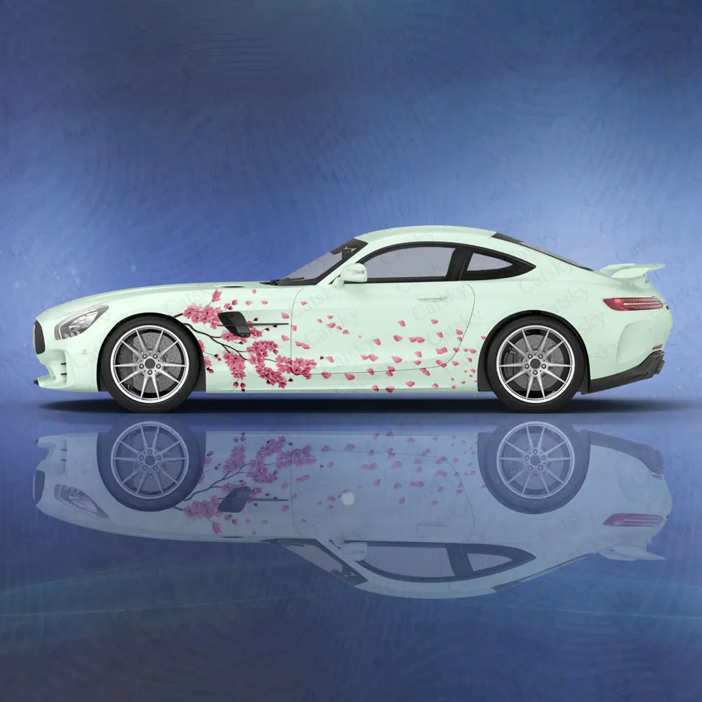 Cherry blossom Pink car sticker side graphics packaging vinyl modified