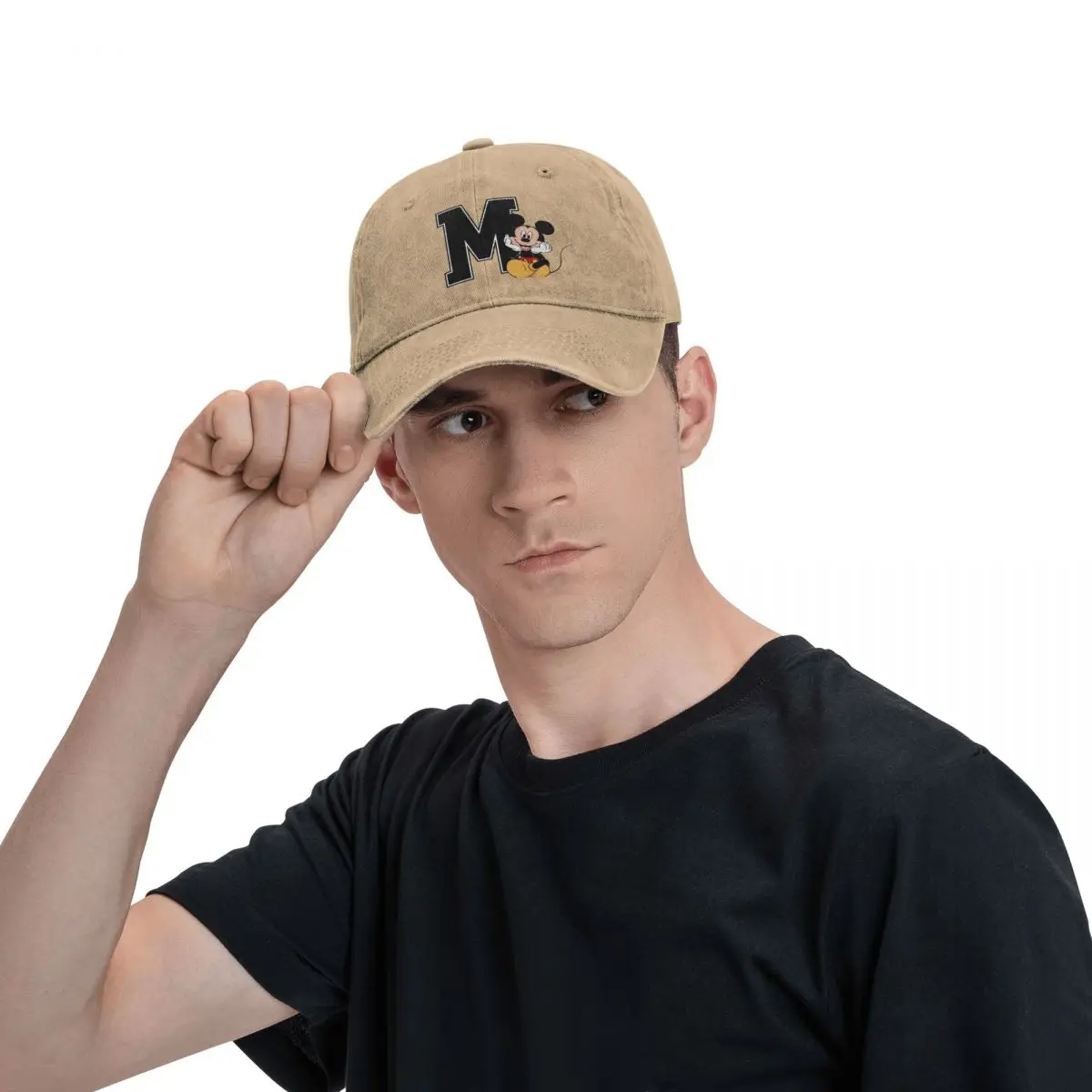Mickey Mouse M Cartoon Cute Men Women Baseball Cap Manga Anime Distressed Denim Caps Hat Outdoor Running Golf Gift Snapback Cap