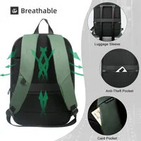 Heroic Knight Business Backpack Men Fashion Work 17" Slim Laptop Bag Waterproof YKK Zipper Luxury Women School Backpack with USB 2