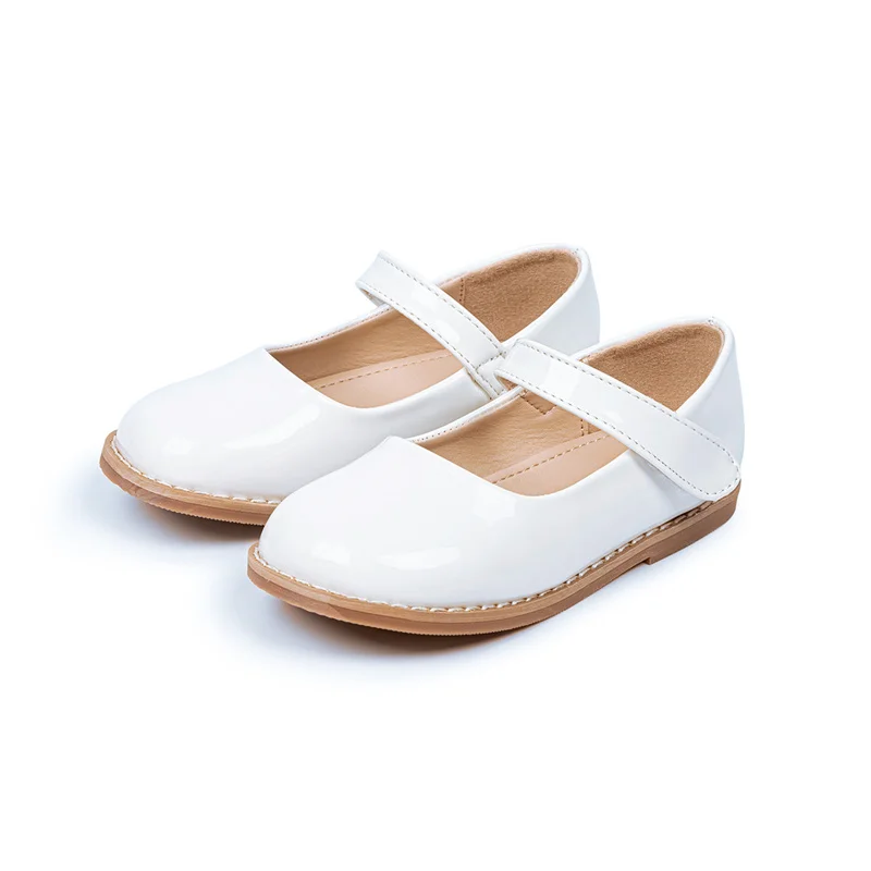KIDSUN Black Fashion Children's Shoes Girl Formal Buckle Rubber Sole Leather Princess Dress Shoes Classic Size 21-32 2