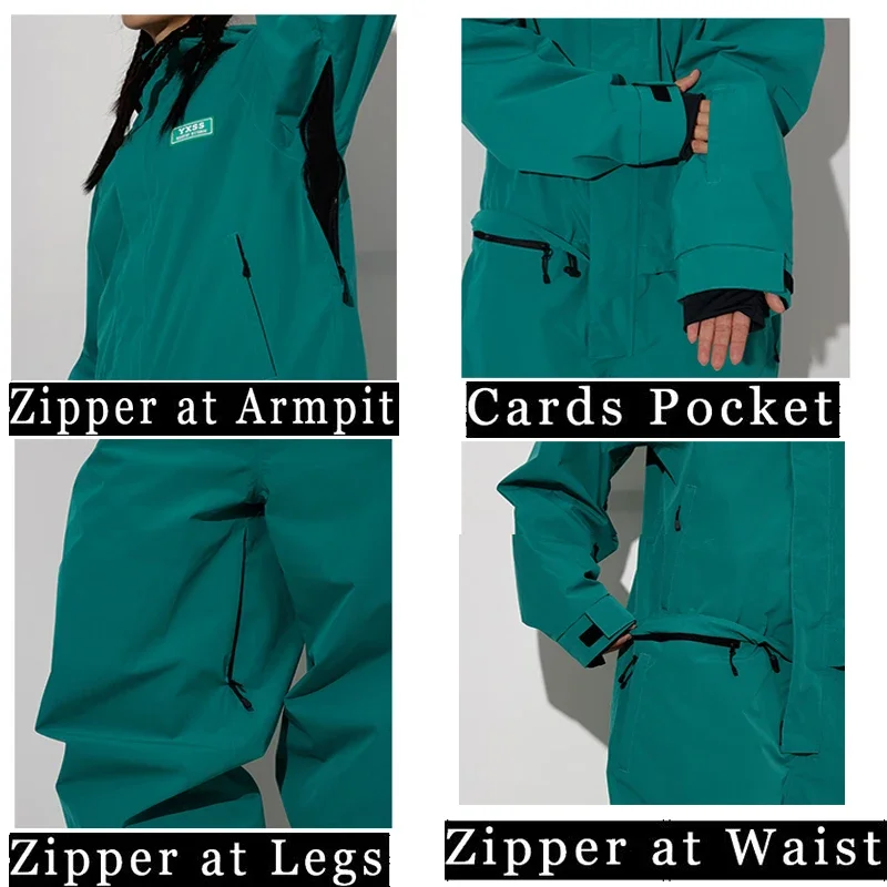 Ski Overalls Women Sports Outdoor Snowboarding Jumpsuits One Piece Overalls Waterproof Windproof Ski Suit ski wear