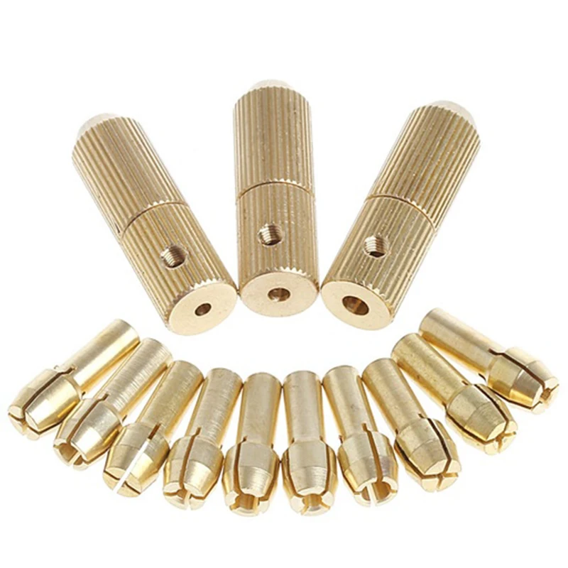 

3+10Pcs 0.5-3.2Mm Mini Twist Hand Drill Kit Chuck Electric Drill Bit Collet CNIM Hot