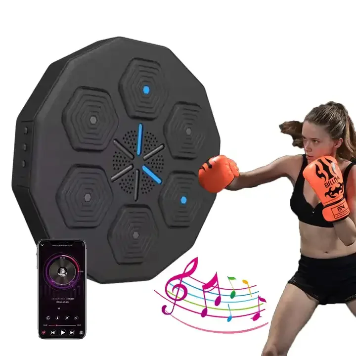 Music Boxing Trainer Music Boxing Machine Wall Mounted Smart Bluetooth Music Boxing Trainer Electronic Target Workout Punching Equipment