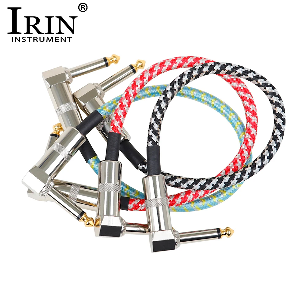 IRIN 3Pcs Guitar Pedal Cable AUX Wire Cord 6.5 to 6.5 Jack Nylon Braided Audio Cables for Electric Guitar Bass Music Amplifier