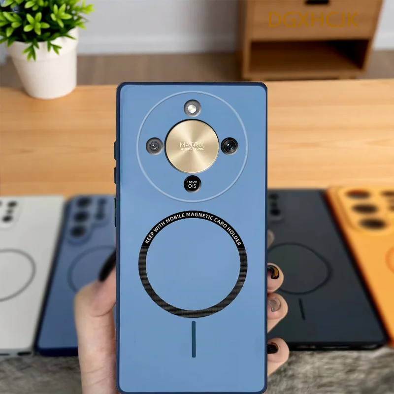 아너 매직6 라이트 케이스 아너 X9b 폰 케이스 아너 X50 커버 ALI-NX1 NX3 충격 방지 컬러 마그네틱 하드 실리콘 백 커버