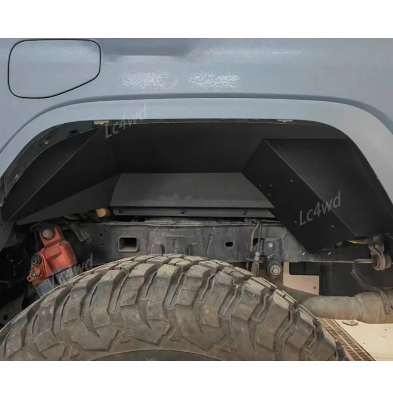 LC4WD 4x4 외장 액세서리 알루미늄 백 머드 가드 리어 이너 펜더 플레어 라이너 2018-2025 지프 랭글러 JT용