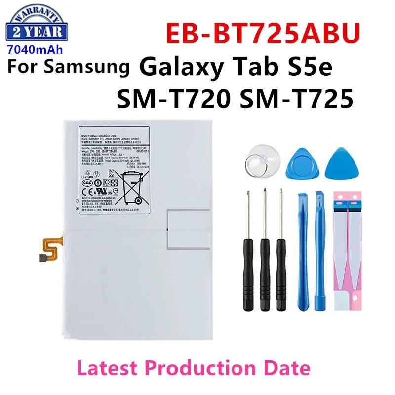 

Brand New EB-BT725ABU 7040mAh Replacement Tablet Battery For Samsung Galaxy Tab S5e T725C T720 SM-T720 SM-T725 +Tools