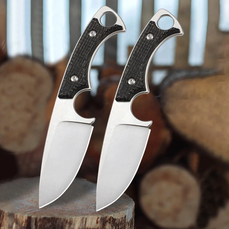 GT0181SmallStraightKnifeCampingSurvivalToolD2BladeOutdoorSurvivalKnifewithForMen