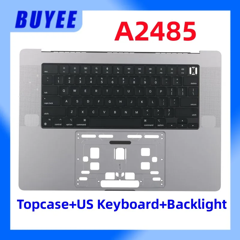 Nuova Tastiera Originale A2485 Palmrest Inglese Usa Per Macbook Pro 16 "2021 A2485 Tastiera Topcase Retroilluminazione Grigio Argento