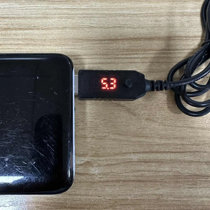 M6CA Adjustable Voltage PD Trigger Cable Universal QC3.0 USB To 5V-12V 5.5x2.1mm Power cord For Routers LED Strip