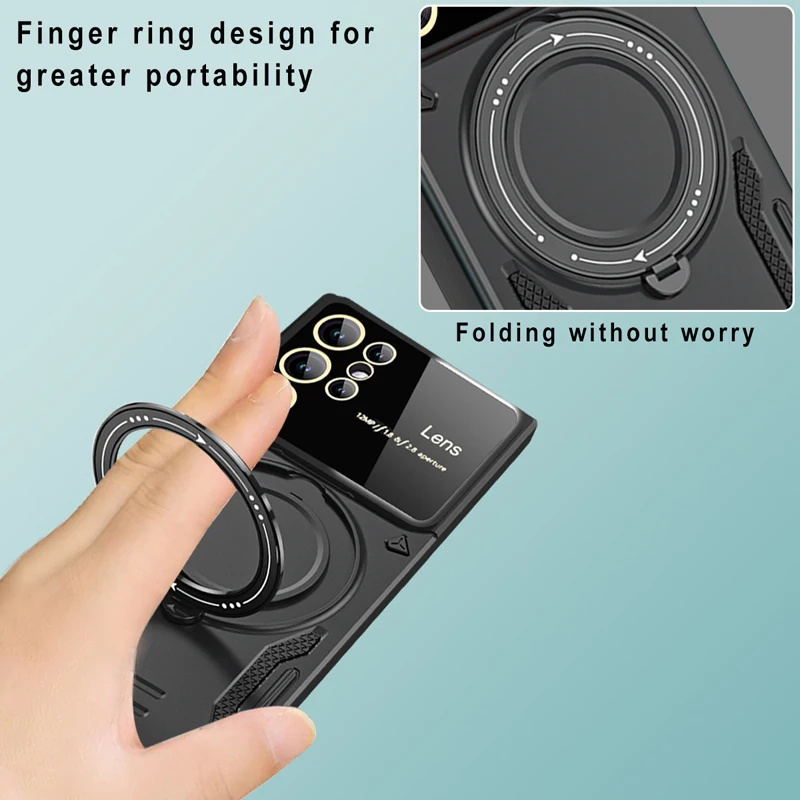 Coque téléphone magnétique avec support bague pour samsung_voghion.com