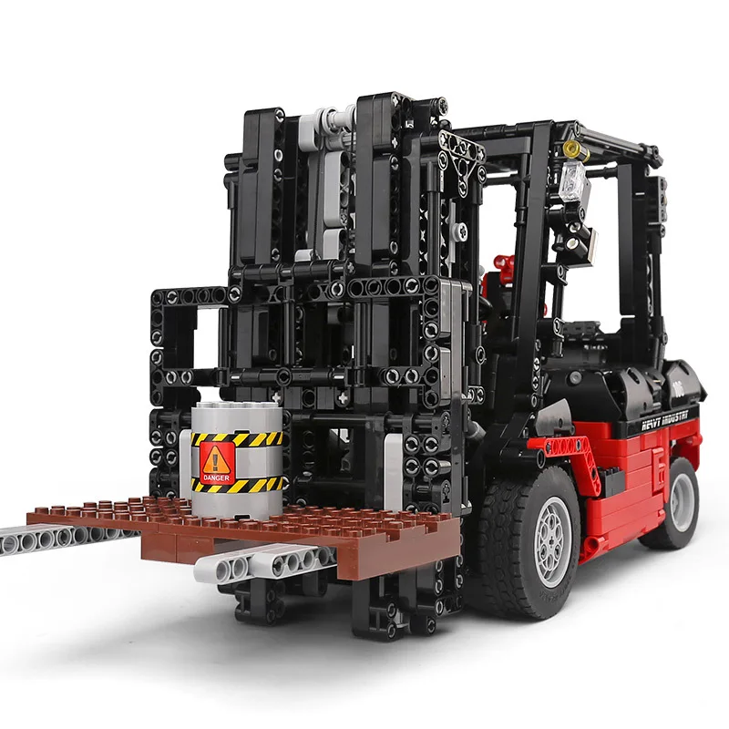 MOULD KING 13106 Technical Model Kits MOC-3681 City Engineering Vehicles RC Forklift Truck Toy for Kids Birthday Gift