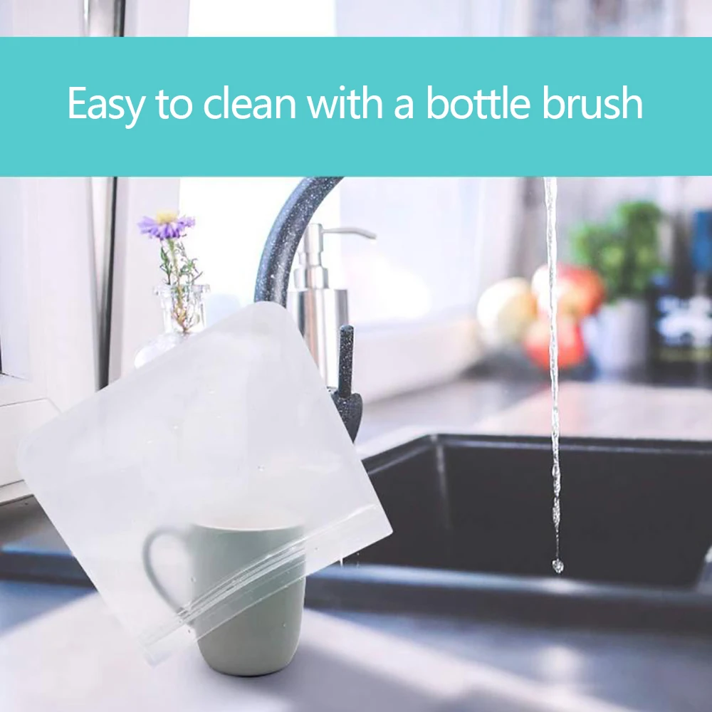 10/20pcs Reusable Food Storage Bags Leakproof Food Bags Lunch Bag Multipurpose Gallon Freezer Bags for Frozen Meat Vegetables