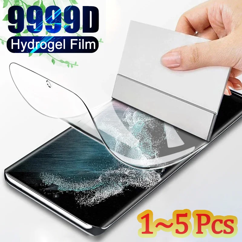 1~5 Pezzi Pellicola Idrogel Per Samsung S22 Ultra Screen Protector S 22 Samsung Galaxy S22 Ultra Pellicola Protettiva Samsung S22 Hydrogel Film S22+ S