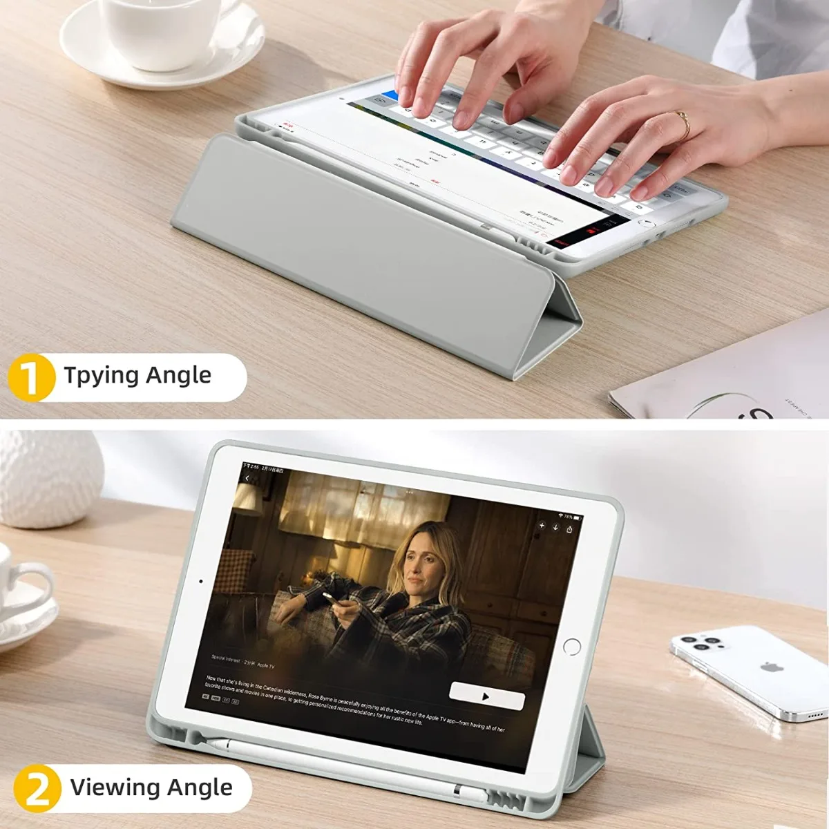 Magnetic Tablet Case with Pencil Holder