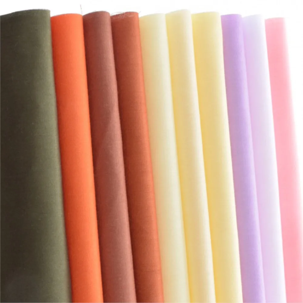 Chainho,Twill Cotton Fabric,Random Mix Solid Color,DIY Sewing Quilting Material,Patchwork Bundle Cloth,20x30cm/Piece,38Pieces