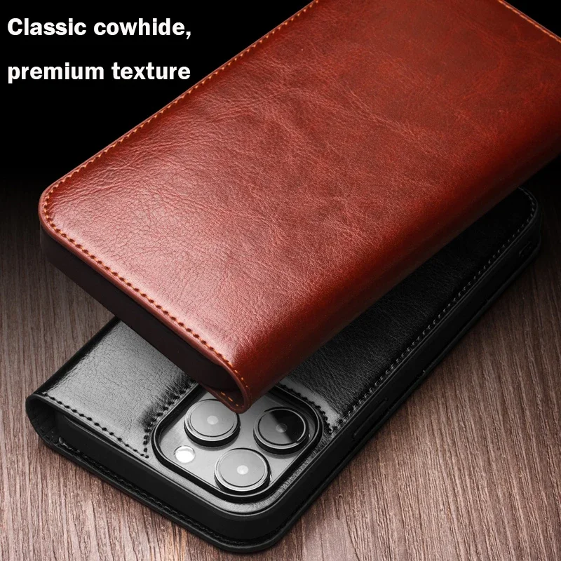 QIALINO Luxury Thin Case for iPhone15 14 13 12 11 Pro Max Mini Genuine Leather Fashion Cover for XR XS Max 7 8 14 Plus Card Slot 2