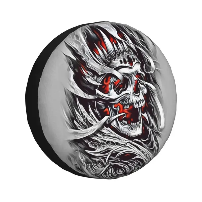 

Halloween Gothic Skeleton Spare Tire Cover for Jeep Mitsubishi Pajero Horror Skull SUV RV 4x4 Car Wheel Protectors Accessories