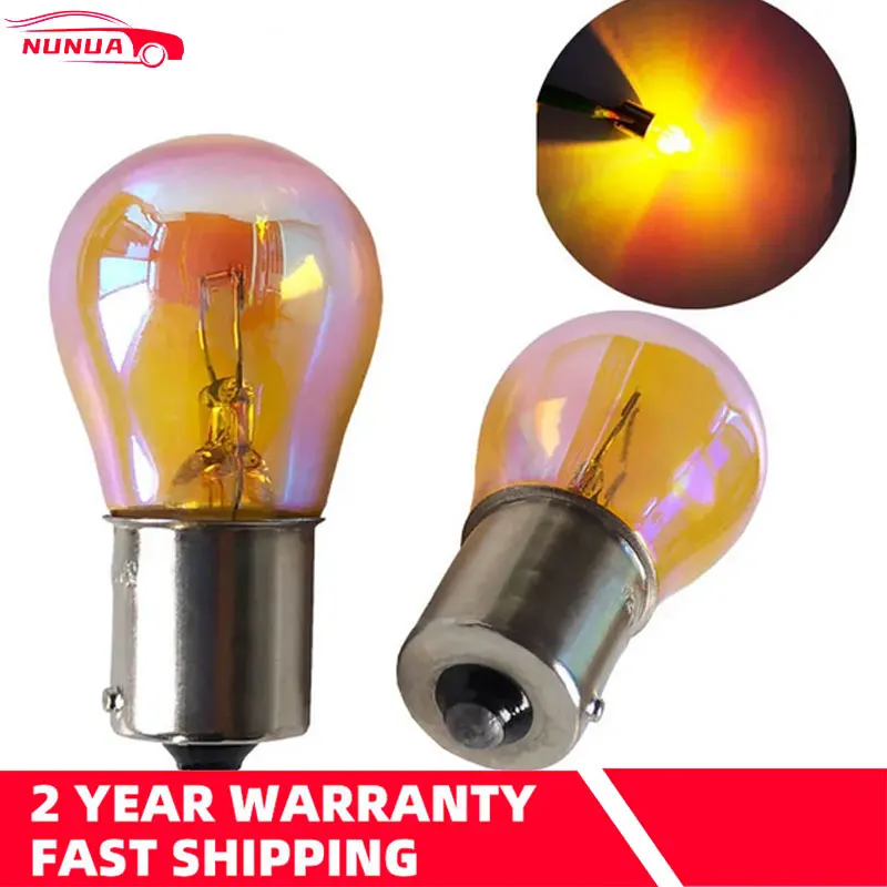 

2Pc 12V Car LED Reverse Brake Turn Singal Light BAY15D/BA15S/BAU15S 1156 1157 5W Silver Fox Chrome Plated Mirror Invisible Bulbs