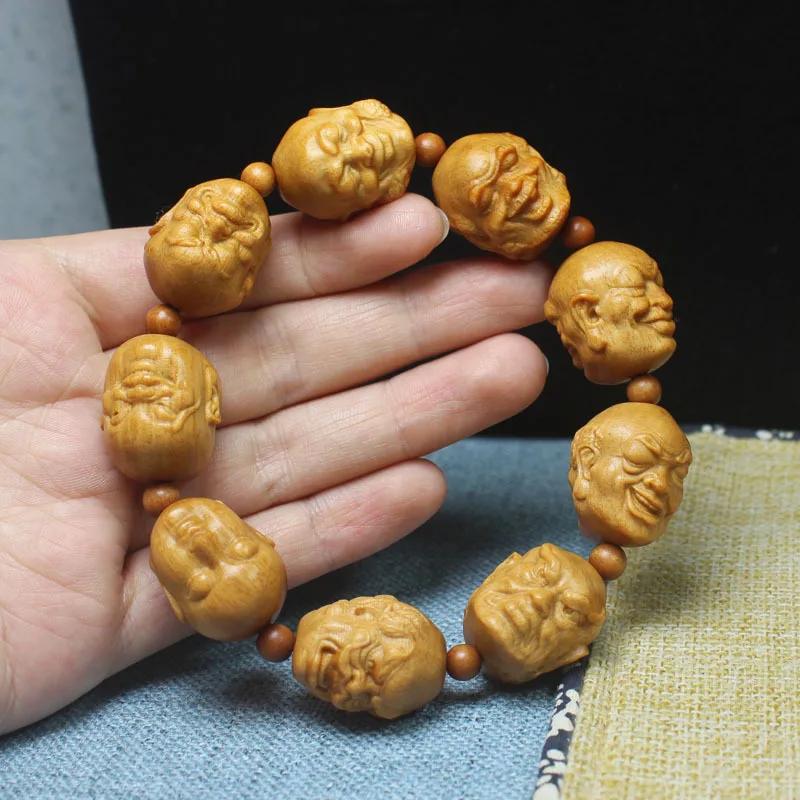 

Браслет из индонезийского сандалового дерева, 18 учеников Будды, 20 мм