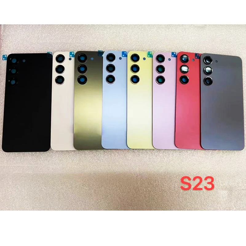 Back Glass Cover For Samsung Galaxy S23 Back Door Replacement Battery Case Rear Housing + Camera Lens phone back cover,phone camera lens,glass battery cover,glass phone back cover,camera lens cover,samsung phone case