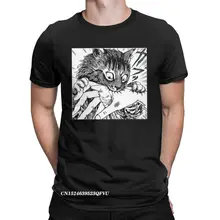 Camiseta de My Cute Cat Tomie Junji Ito para hombre, ropa Vintage de algodón, Harajuku, Manga, Tops de cuello redondo, recién llegado