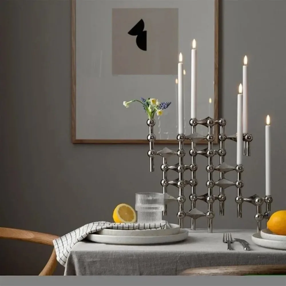 Metal Molecular Structure Candle Holder for Home Decor