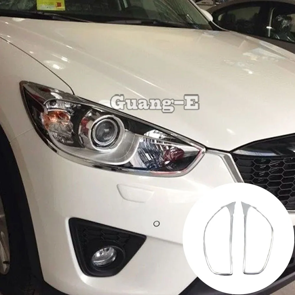 

Car Body Front Head Light Lamp Hood Molding Frame Stick ABS Chrome Cover Trim For Mazda CX-5 CX5 2012 2013 2014 2015 2016