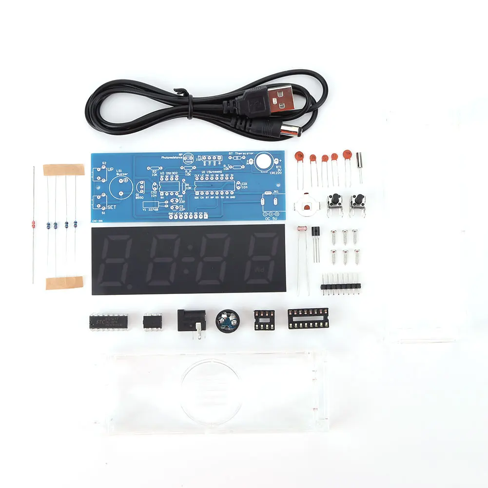 KIT OROLOGIO LED, Modulo Fai Da Te, Scheda Di Saldatura Allarme KIT OROLOGIO LED, Modulo Fai Da Te, Scheda Di Saldatura Allarme